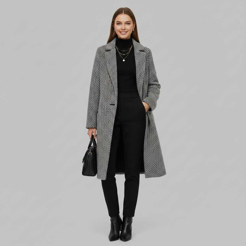 Elegant Long Wool Coat | Women's Winter Outerwear