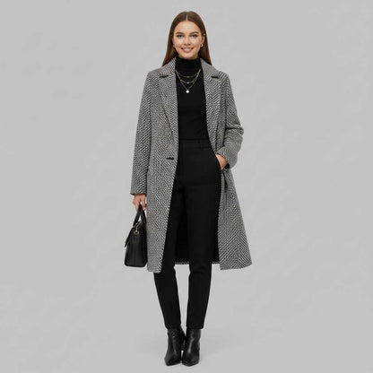 Elegant Long Wool Coat | Women's Winter Outerwear