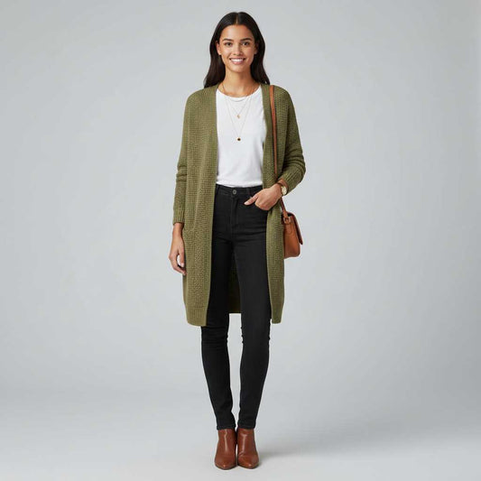 Elegant Women's Cardigan Sweater | Versatile Fashion Layer
