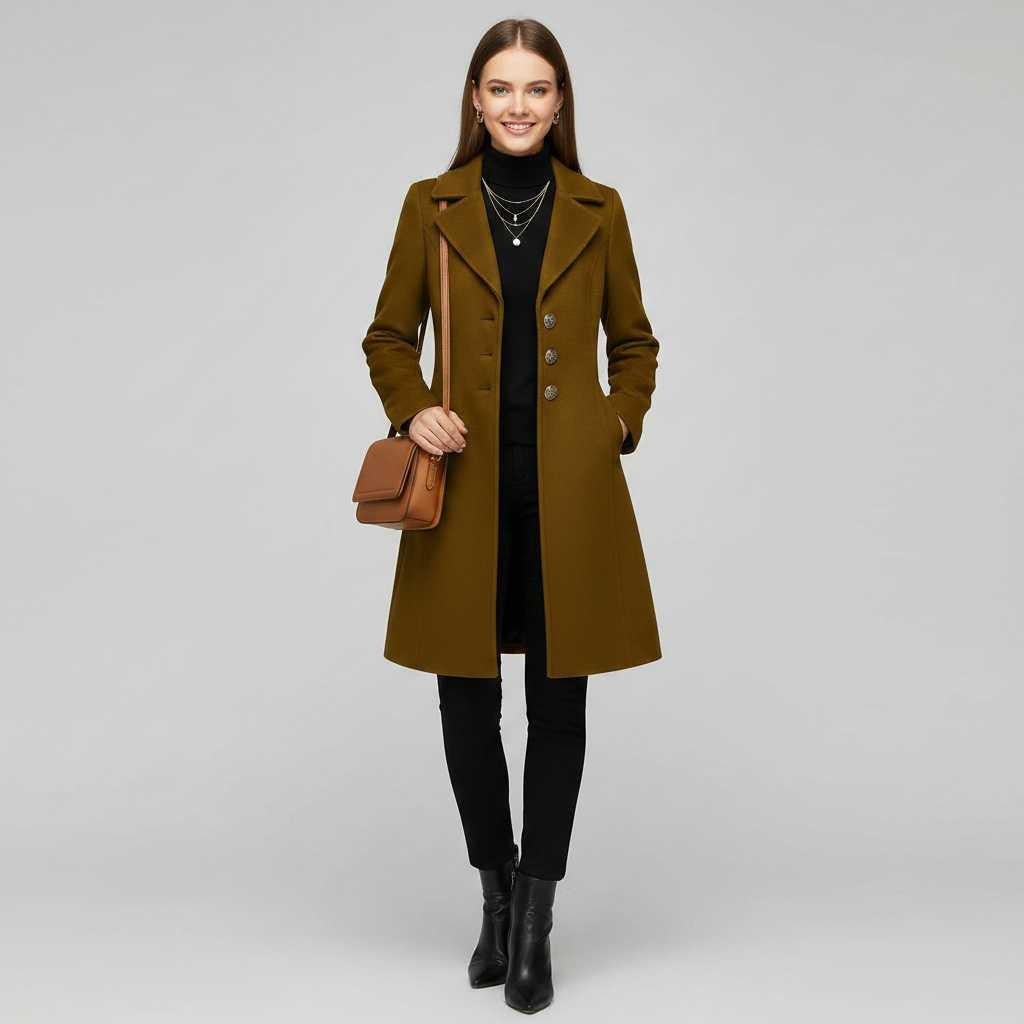 Elegant Wool Coat | Women's Winter Outerwear